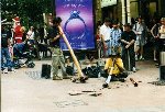 Straenmusikanten mit Didgeridoos