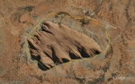Uluru from Google Earth